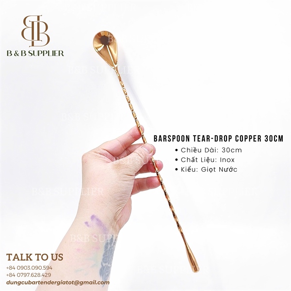 Barspoon Tear-Drop Copper 30cm 3