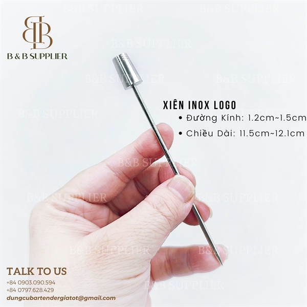 Xiên Inox Trang Trí Logo - Mũi Tên - MixIng