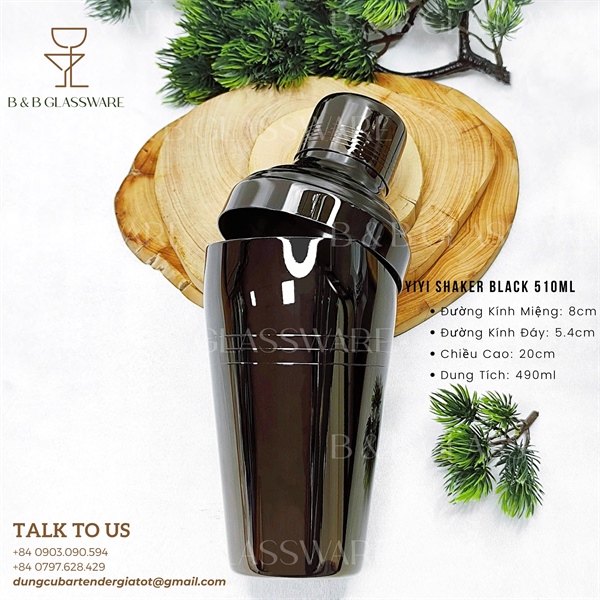 Yiyi Shaker Black 510ml - ảnh 2