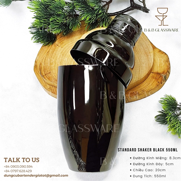 Standard Shaker Black 550ml - ảnh 2