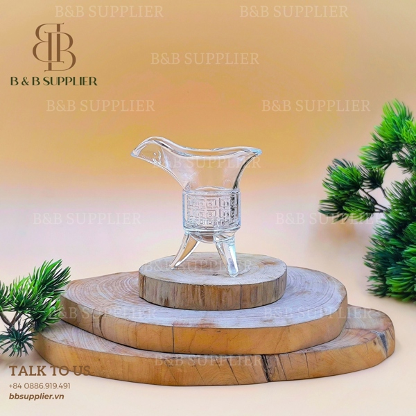 Ly Shot Họa Tiết Cổ D25A Bóng