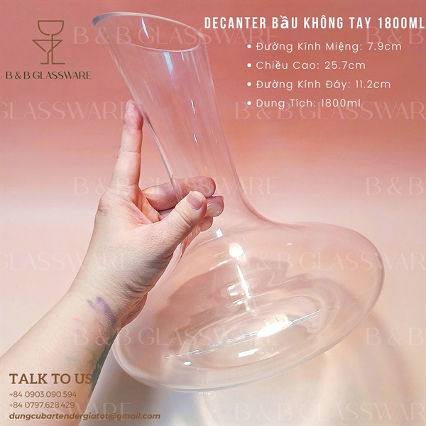 Decanter Bầu Không Tay 1800ml - ảnh 2