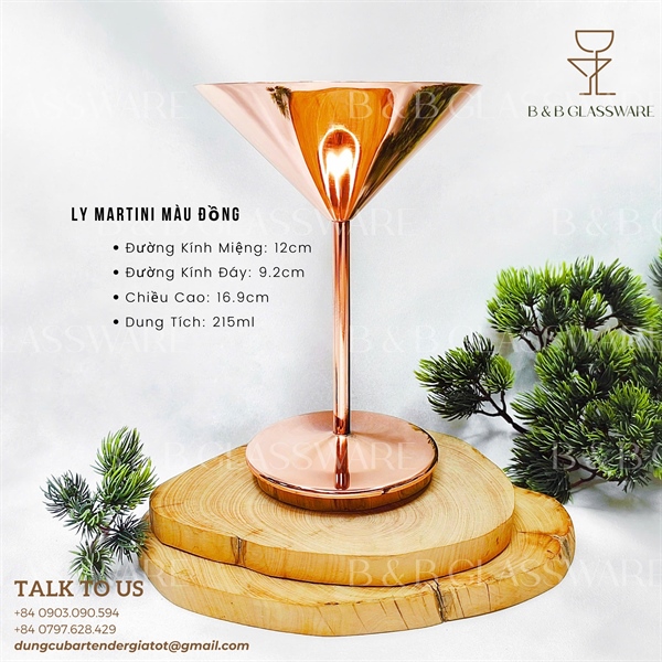 Ly Martini Màu Đồng