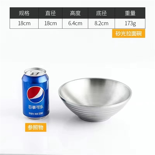 Dung Cụ Ăn Phong Cách Nhà Hàng Hàn Quốc - Tô Kiểu V Size 18cm / Màu Inox Nhám