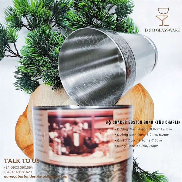 Bộ Shaker Boston Bóng Kiểu Chaplin 3