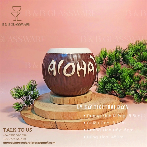 Ly Sứ Tiki Trái Dừa