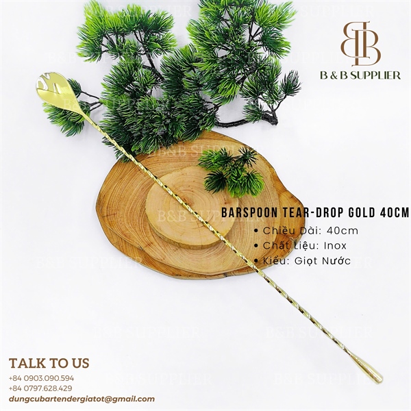 Barspoon Tear-Drop Gold 40cm
