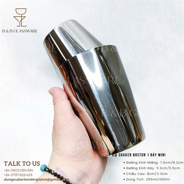 Bộ Shaker Boston 1 Đáy Mini 4