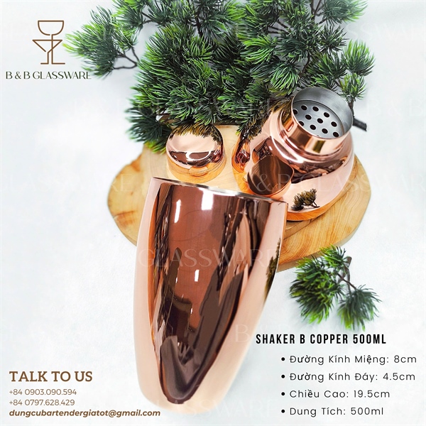 Shaker B Copper 500ml 3