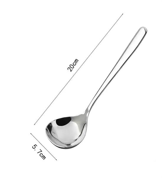 Dung Cụ Ăn Phong Cách Nhà Hàng Hàn Quốc - Muỗng Múc Canh Mini / Màu Inox Nhám