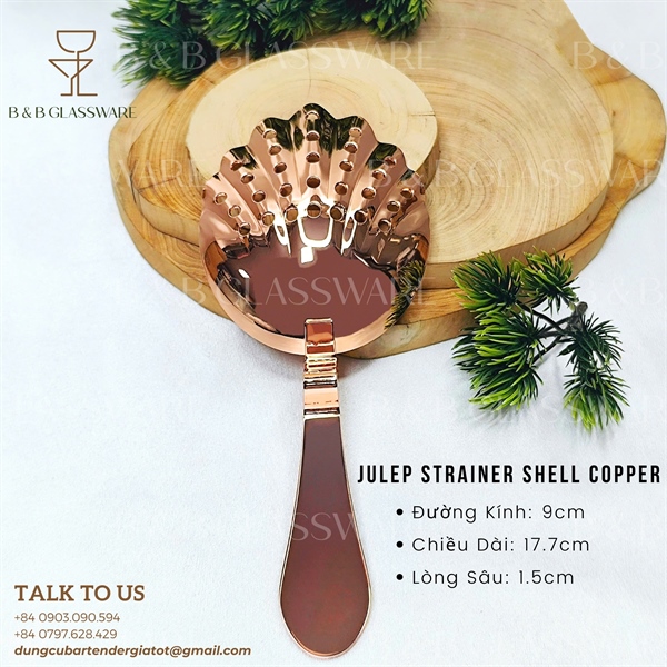 Julep Strainer Shell Copper - ảnh 2