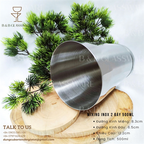 Mixing Inox 2 Đáy 500ml - ảnh 2