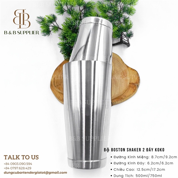 Bộ Boston Shaker 2 Đáy Koko