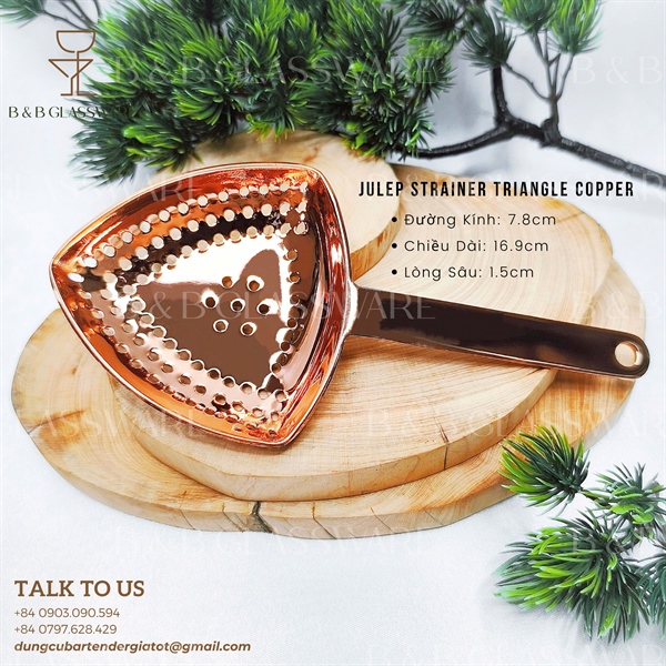 Julep Strainer Triangle Copper