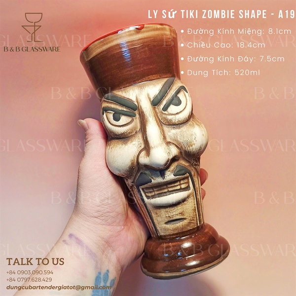 Ly Sứ Tiki Zombie Shape - A19 2