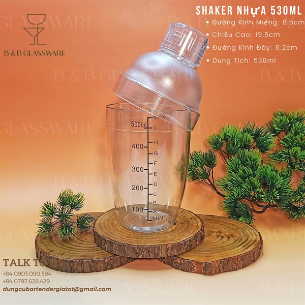Shaker Nhựa 530ml - ảnh 2