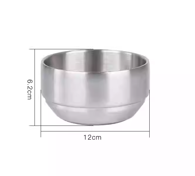 Chén Cơm Chén Panchan Phong Cách Hàn Quốc - Chén 12 cm / Inox Nhám Hai Lớp