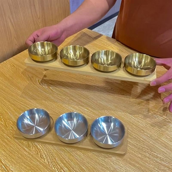 Chén Cơm Chén Panchan Phong Cách Hàn Quốc - Chén 10.5 cm / Vàng Nhám Hai Lớp