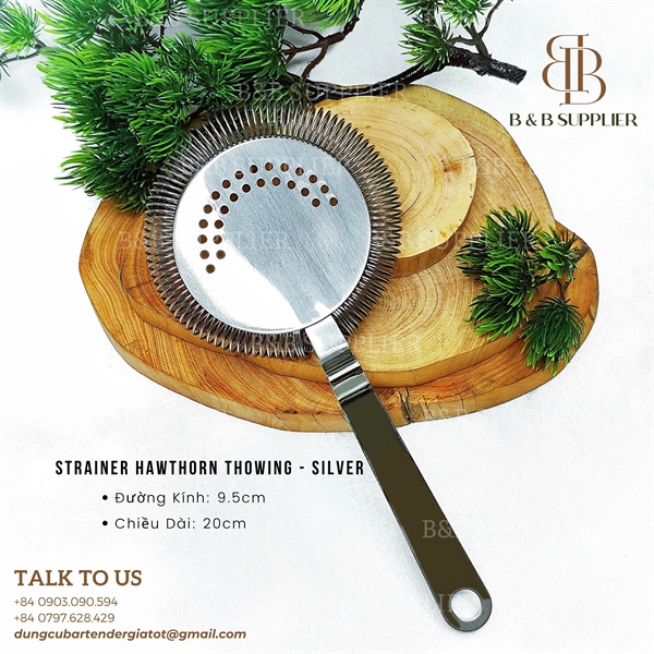 Strainer Hawthorn Thowing - Silver - ảnh 2