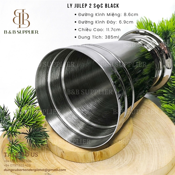 Ly Julep 2 Sọc Black / Julep Cup 2 Stripes Black - ảnh 2