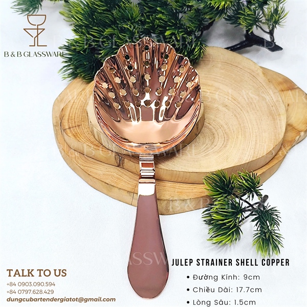 Julep Strainer Shell Copper