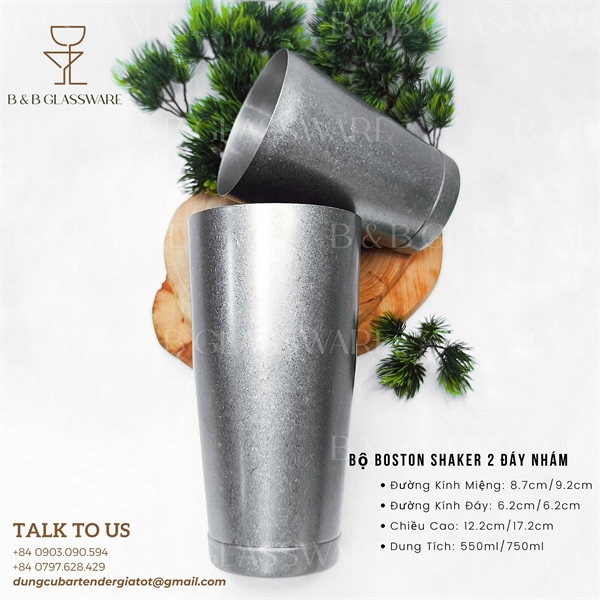 Bộ Boston Shaker 2 Đáy Nhám - ảnh 2