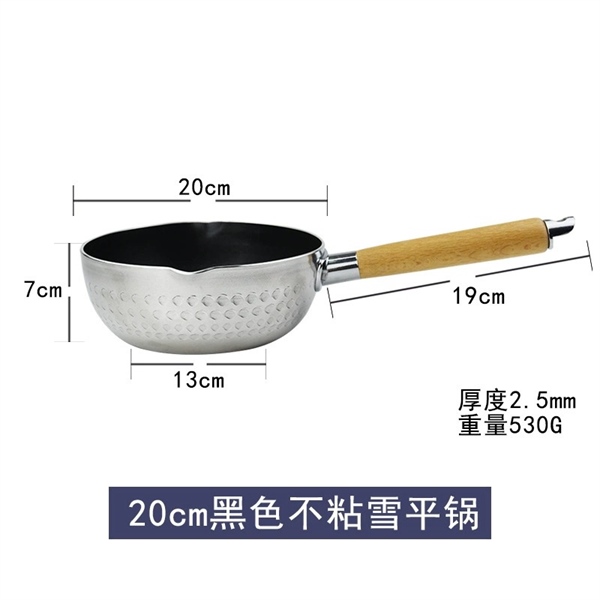 Nồi Inox Nhỏ Chống Dính 1 Mặt Tay Gỗ – 20cm 3