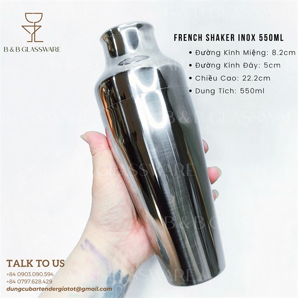 French Shaker Inox 550ml 5