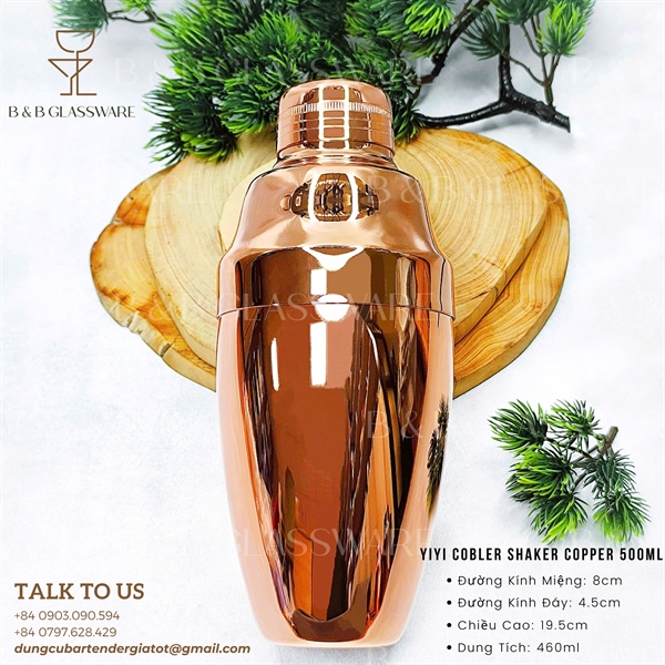 Yiyi Cobbler Shaker Copper 500ml