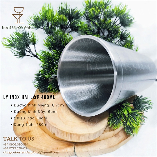 Ly Inox Hai Lớp 480ml - ảnh 2