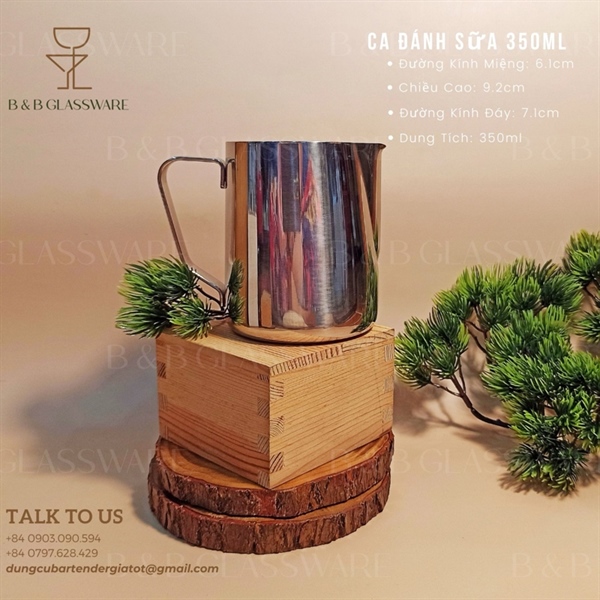 Ca Đánh Sữa Inox 350ml