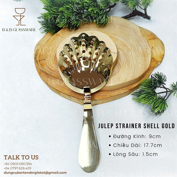 Julep Strainer Shell Gold 2