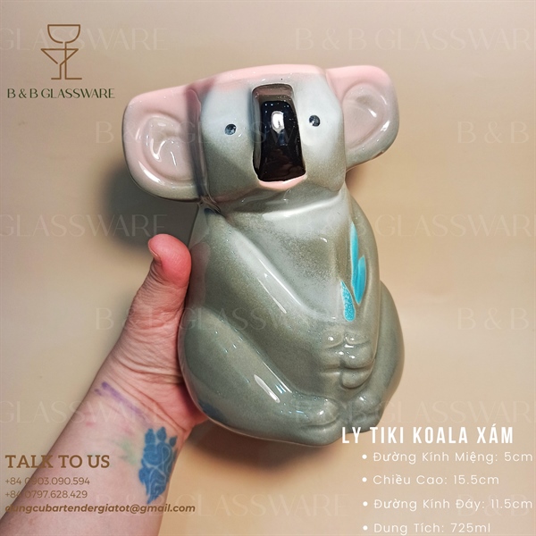 Ly Sứ Tiki Koala Xám - ảnh 2