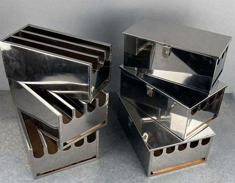 Hộp Gác Dao Có Nắp Inox 304 5 Ngăn – 27×20×14.5cm