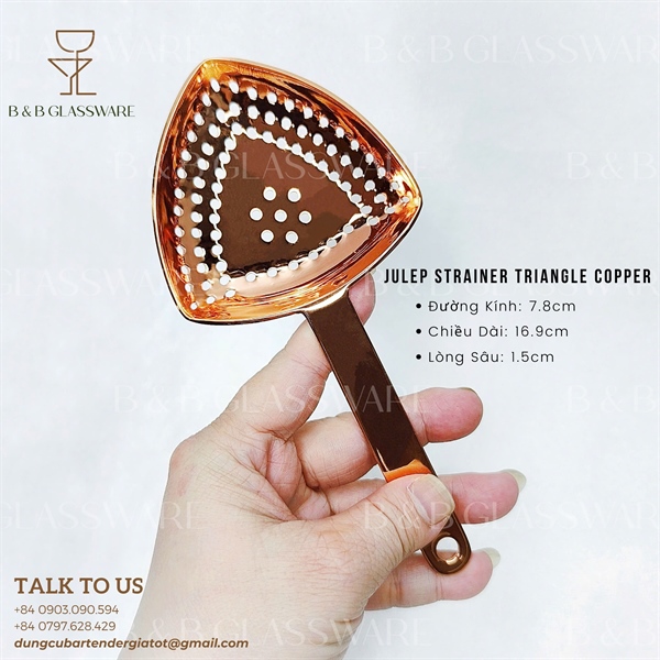Julep Strainer Triangle Copper 4