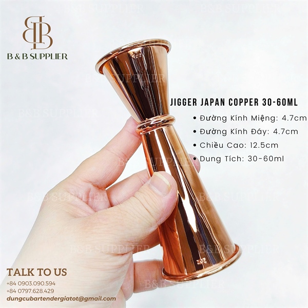 Jigger Japan Copper 30-60ml 3