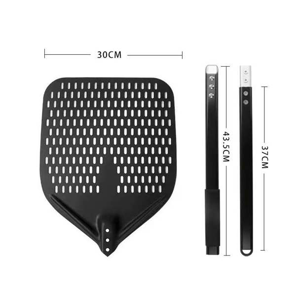 Xẻng Xúc Pizza Hình Vuông Cạnh 30cm Cán Dài 80cm