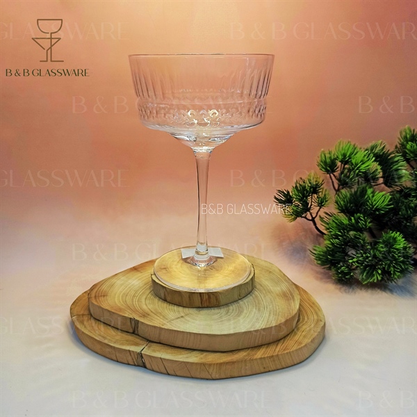 Ly Cocktail Sọc Hoa Văn The Wave