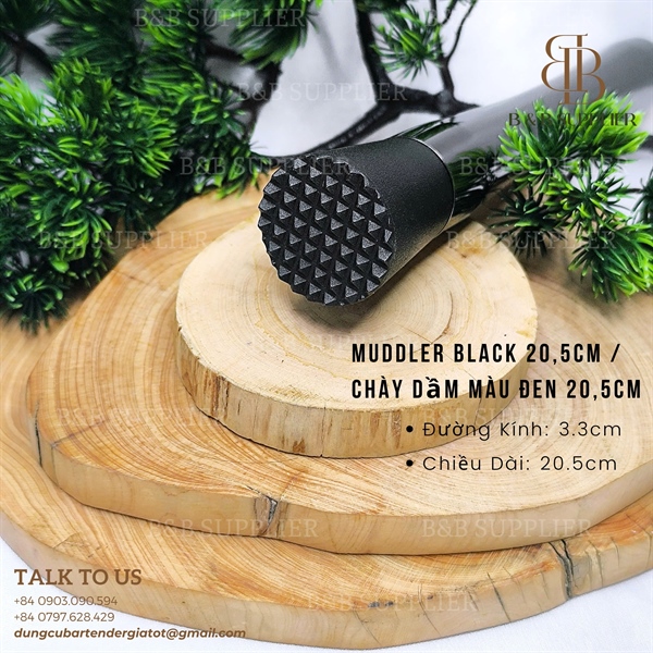Muddler Black 20,5cm / Chày Dầm Màu Đen 20,5cm - ảnh 2