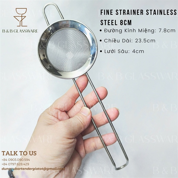 Fine Strainer Stainless Steel 8cm 3