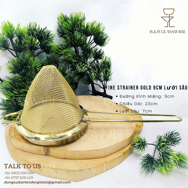 Fine Strainer Gold 9cm Lưới Sâu - ảnh 2