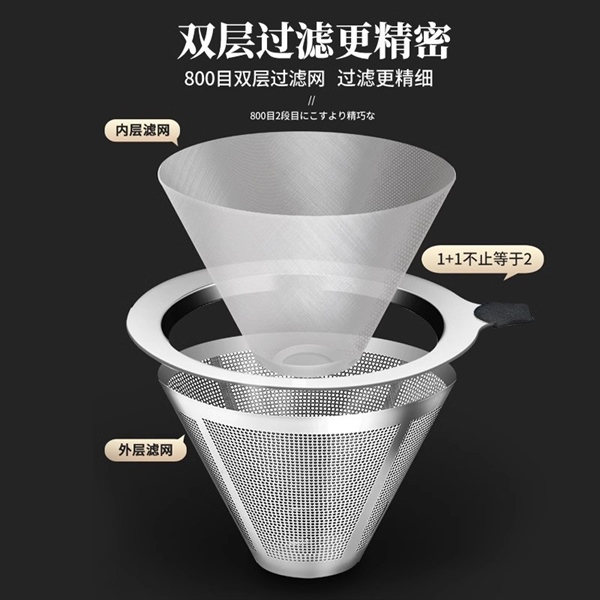 Lưới Lọc Cà Phê Hai Lớp Thép Không Gỉ 304 – Nhỏ 800 Mắt 3