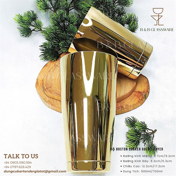 Bộ Boston Shaker Gold 2 Layer - ảnh 2