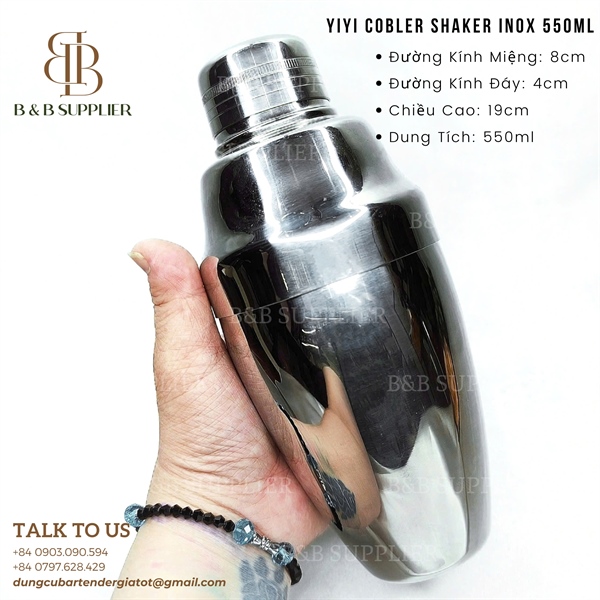 Yiyi Cobbler Shaker Inox 550ml 4