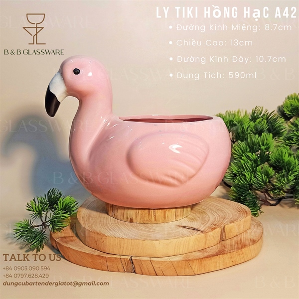 Ly Sứ Tiki Hồng Hạc - A42