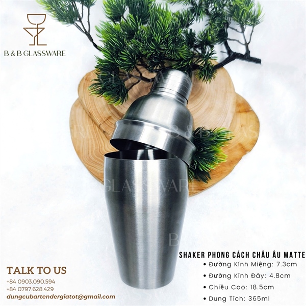 Shaker Phong Cách Châu Âu Matte 350ml - ảnh 2