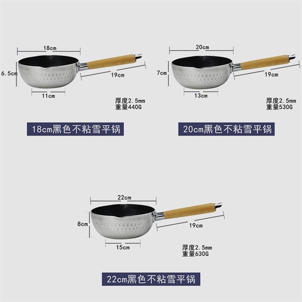 Nồi Inox Nhỏ Chống Dính 1 Mặt Tay Gỗ – 22cm 5