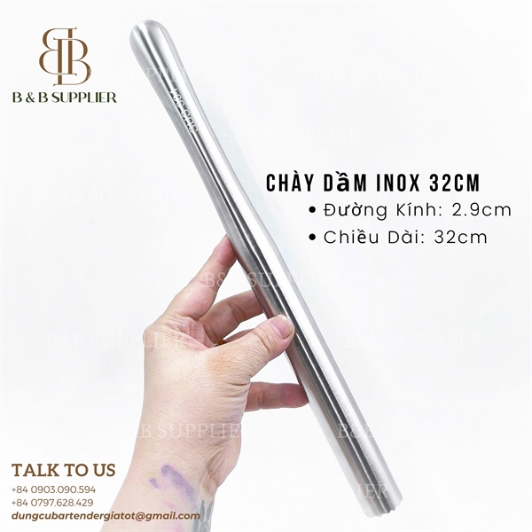 Chày Dầm Inox 32cm 3