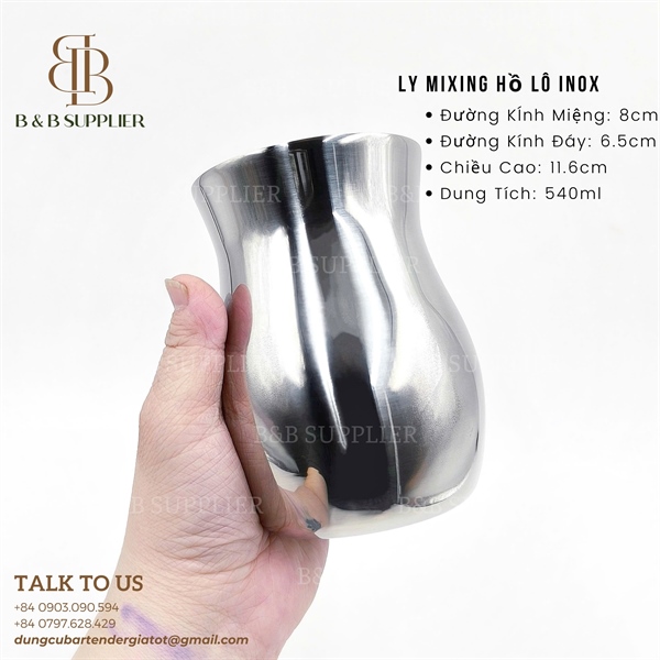 Ly Mixing Hồ Lô Inox 3