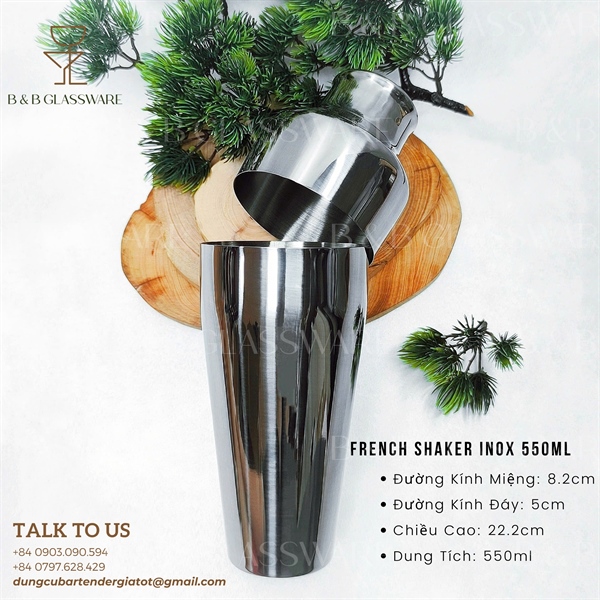 French Shaker Inox 550ml - ảnh 2